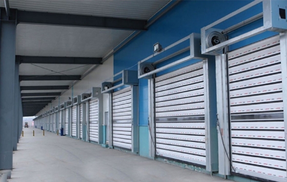 Zwarte walnoot fineer afgewerkt aluminium legering High Speed Security Warehouse Garage Door